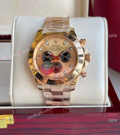 Best Replica Rolex Daytona 43mm Rose Gold and Black Subdials